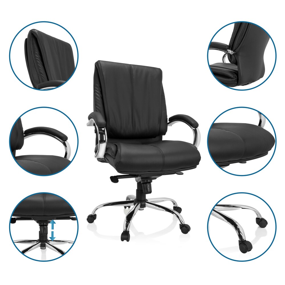 XXL Drehstuhl XXL H 100 Kunstleder mit Armlehnen hjh OFFICE