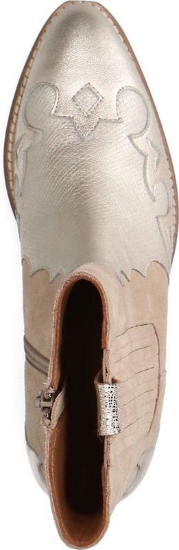 Manfield - Cowboylaarzen - Beige - Leer - Metallic Details