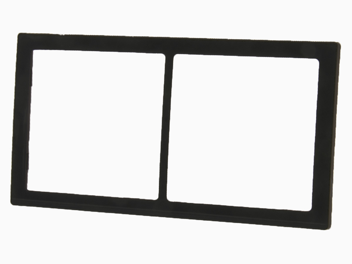 BBA 2-vak stopcontact afdekraam - black