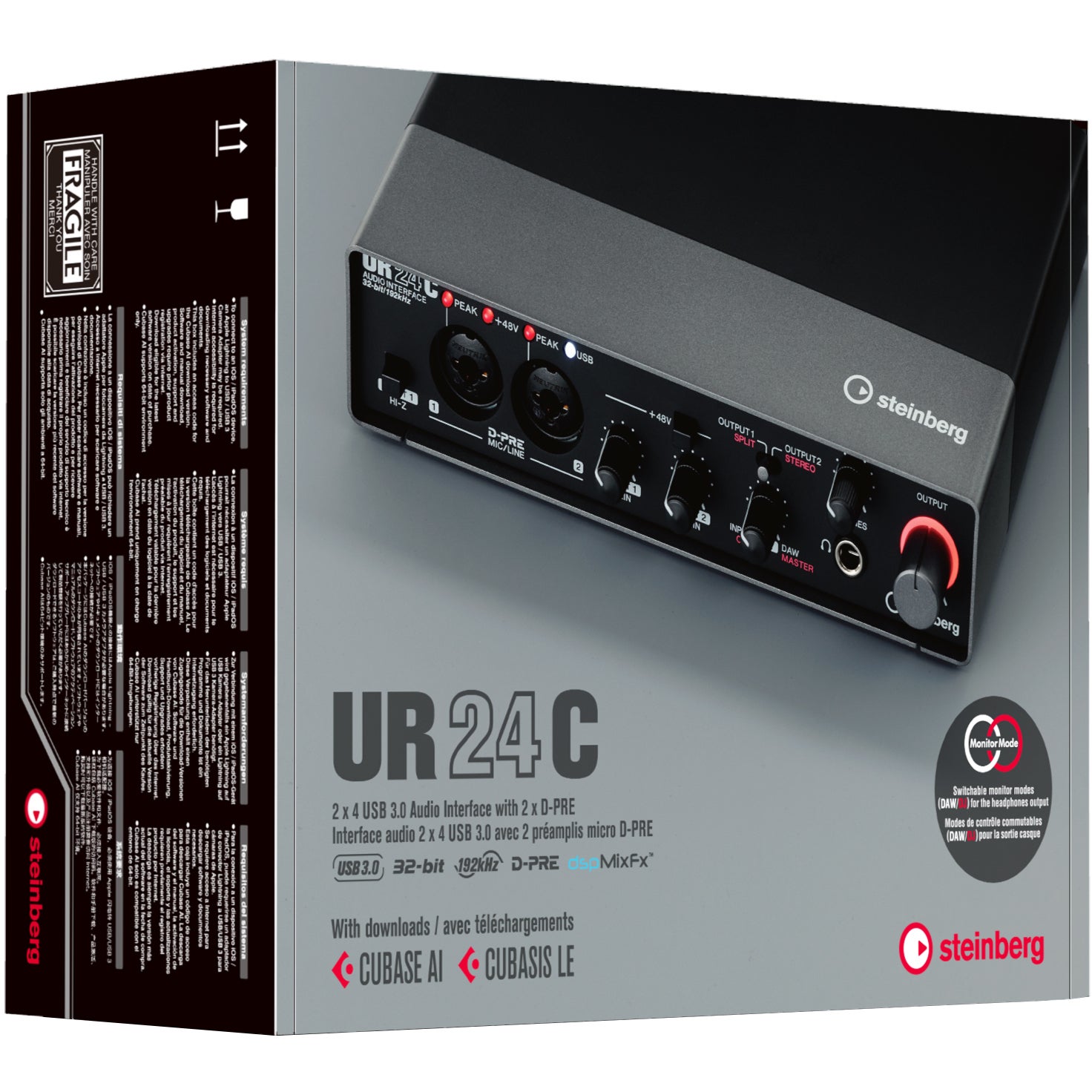Steinberg UR24C USB 3 audio en MIDI interface