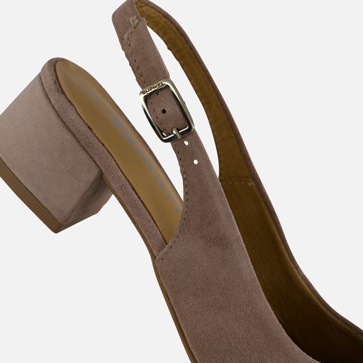 Tamaris Slingback Pumps taupe Leer