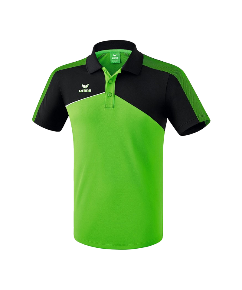 Erima Premium One 2.0 Poloshirt Kids Grün Schwarz