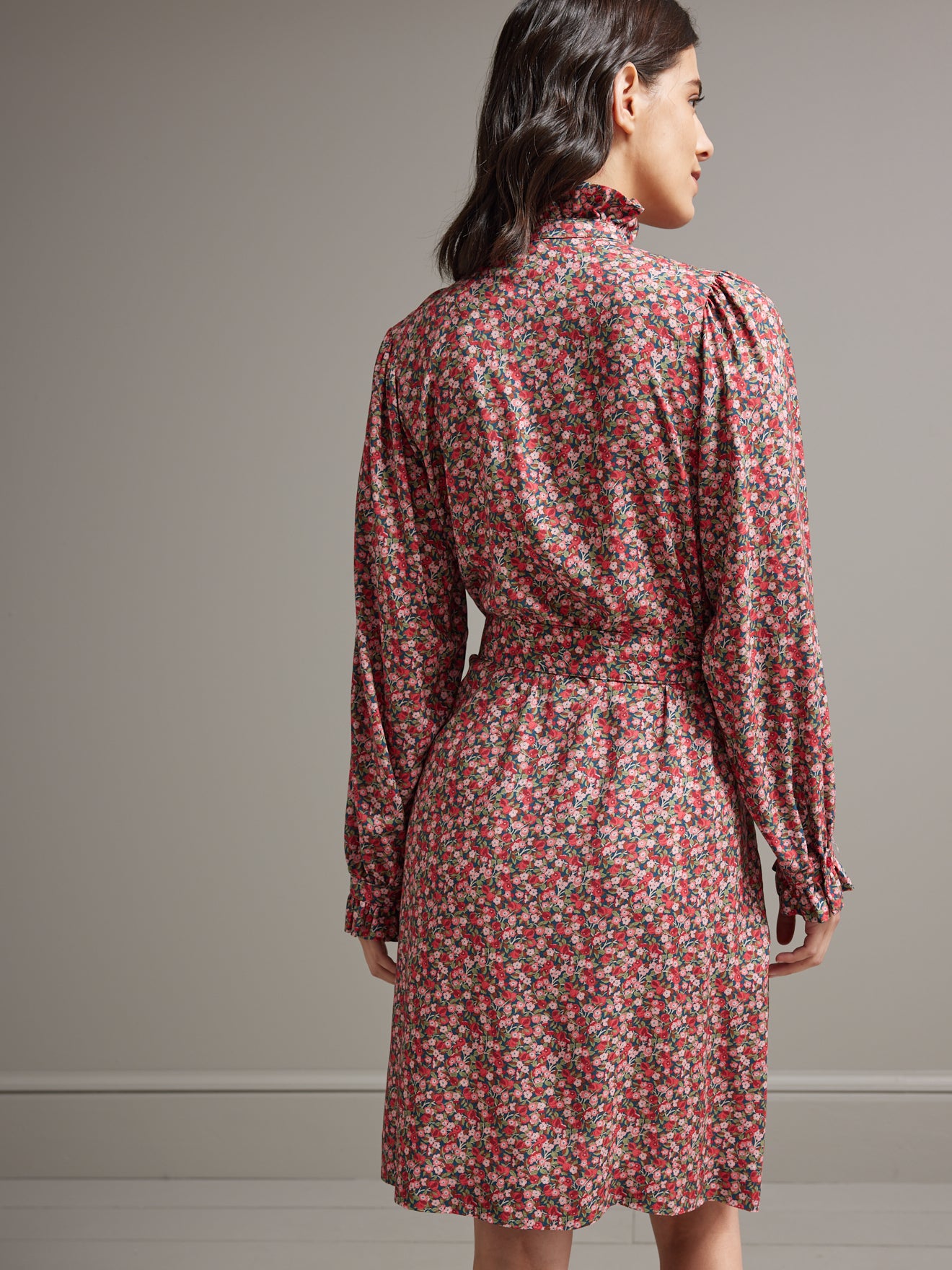Robe col froufrou femme tissu Liberty - Limited Collection