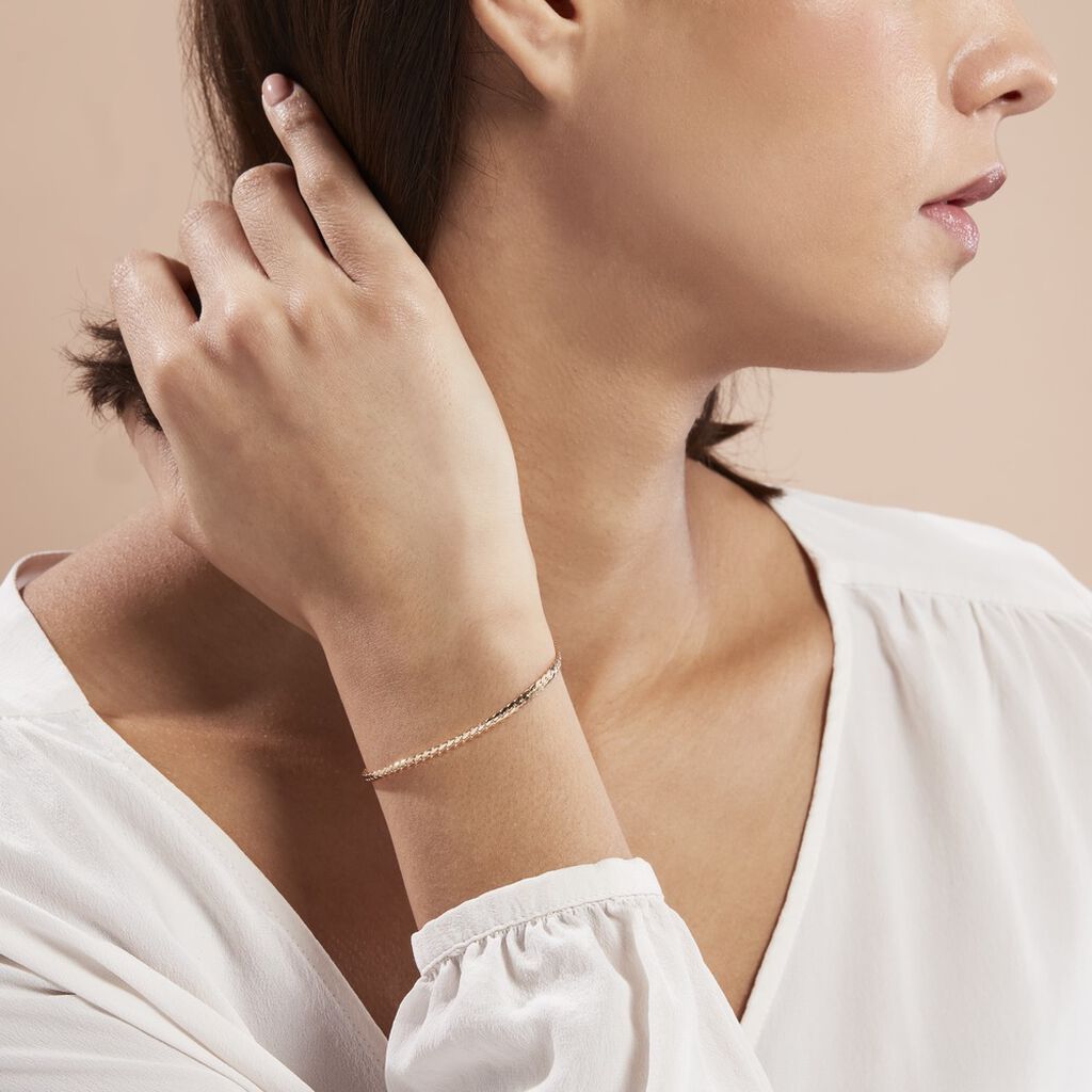 Bracelet Messaline Plaqué Or Jaune