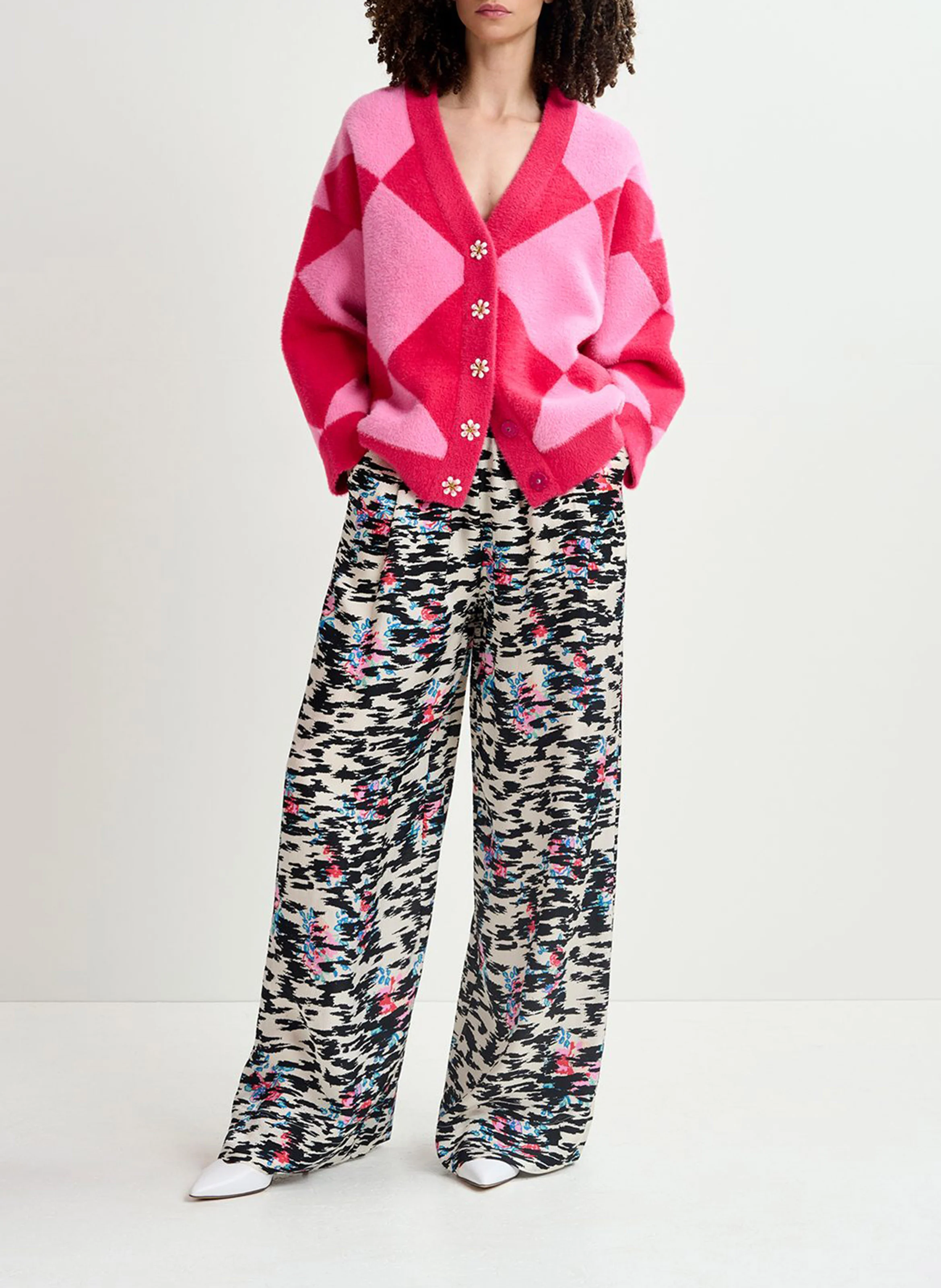 HOW - Gilet oversize col V | Rose