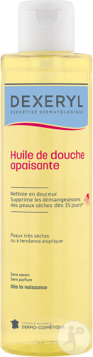 Dexeryl Huile De Douche Apaisante Peaux Très Sèches Ou À Tendance Atopique Flacon 200ml