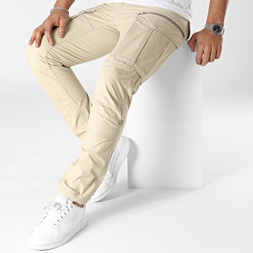 Pantalon Cargo Regular Fit Rovic Zip 3D D02190-D388 Beige