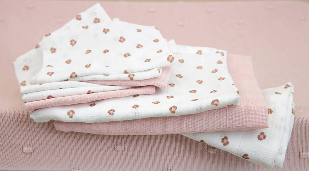 hydrofiele doek Mini Panther 70x70 cm - set van 3 Soft Pink