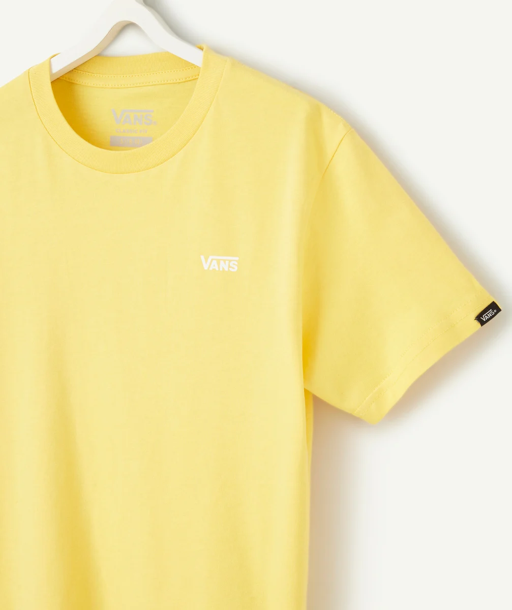 VANST-SHIRT LEFT CHEST EN COTON JAUNE AVEC LOGO VANS BLANC