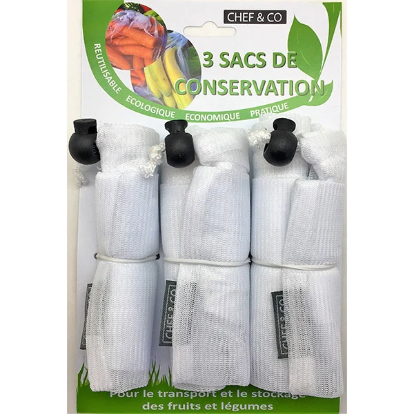Set de 3 sacs filets de conservation