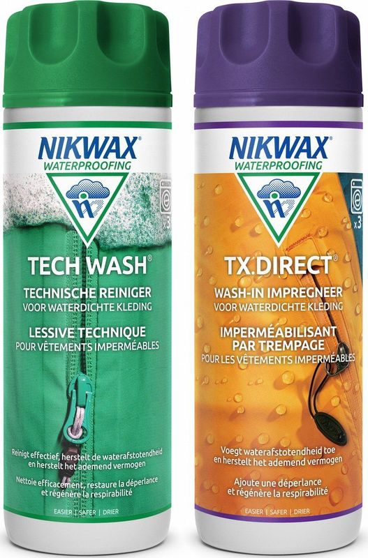 Nikwax Tech Wash & TX Direct Voordeel Set- Impregneermiddel - Wasmiddel - 2pack - 300 ml