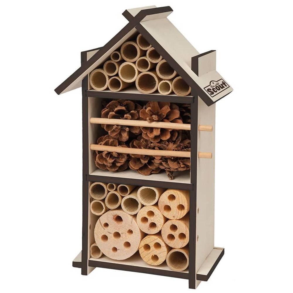 Hôtel à insectes 9,5x16x28 cm bois