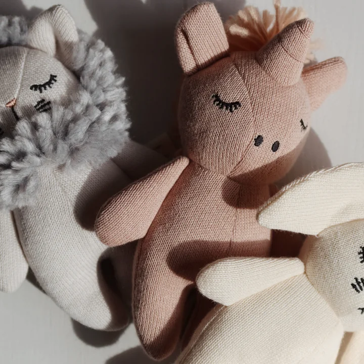 Konges Sløjd - Mini Einhorn Kuscheltier, rose