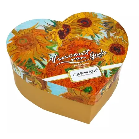 Carmani 2er Set Tassen Van Gogh Sonnenblumen 280 ml in Herzschachtel