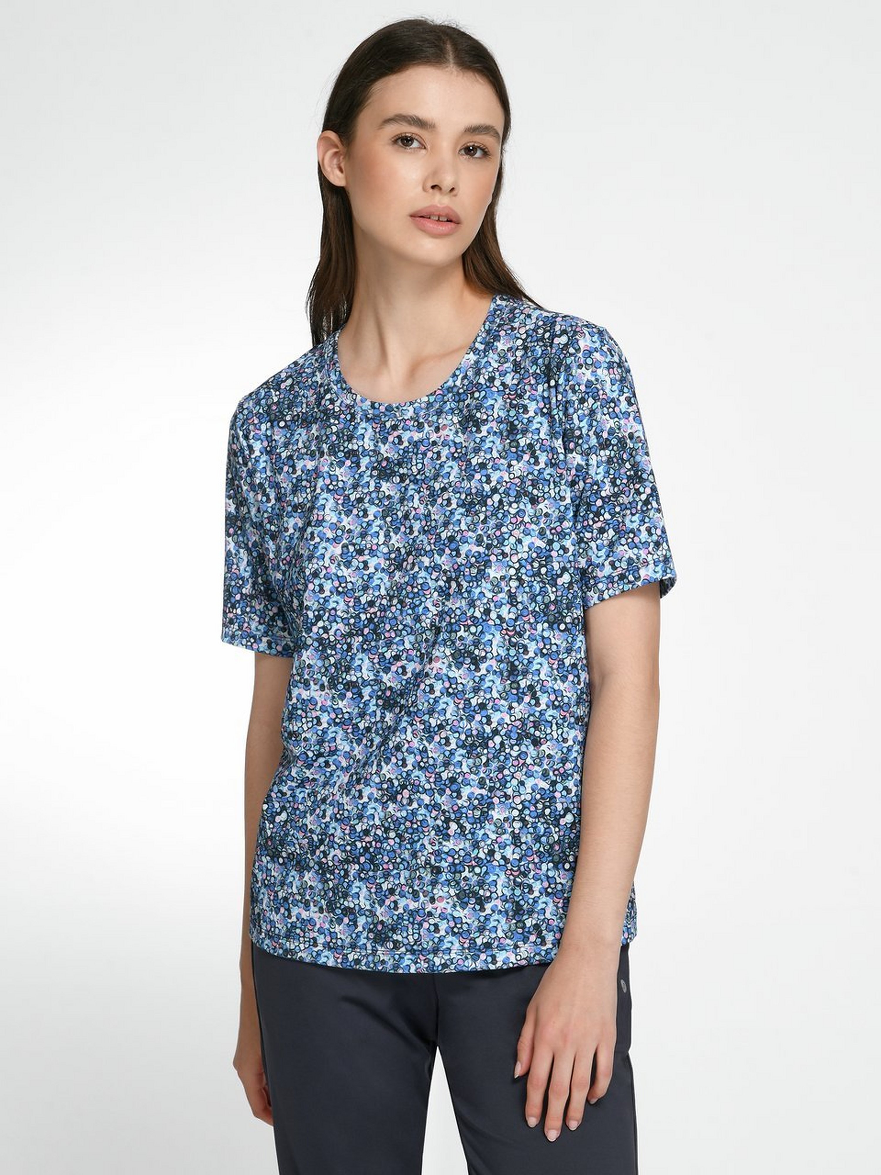 Rundhals-Shirt mit ­1/2-Arm