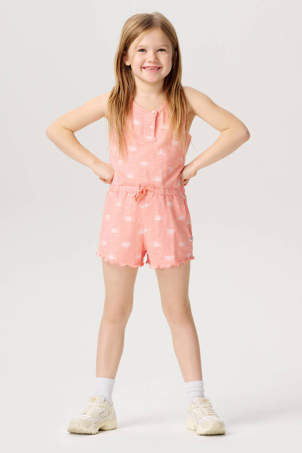 Noppies playsuit Eski met all over print roze
