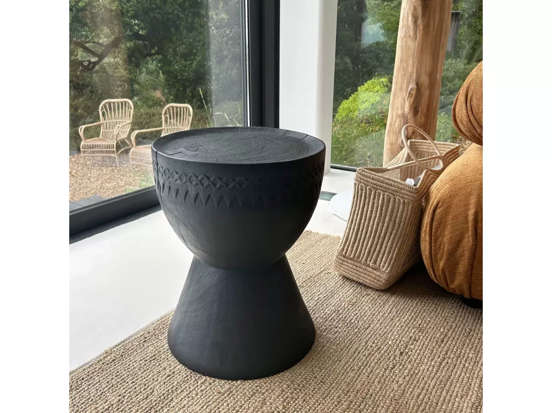 Now's Home - Meuble D'appoint En Bois D'acacia Brule