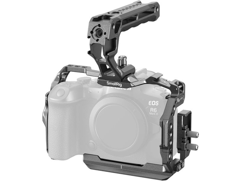 Smallrig Cage für EOS R6 Mark II Aluminium-Kamerarahmen mit Griff und Kabelklemme