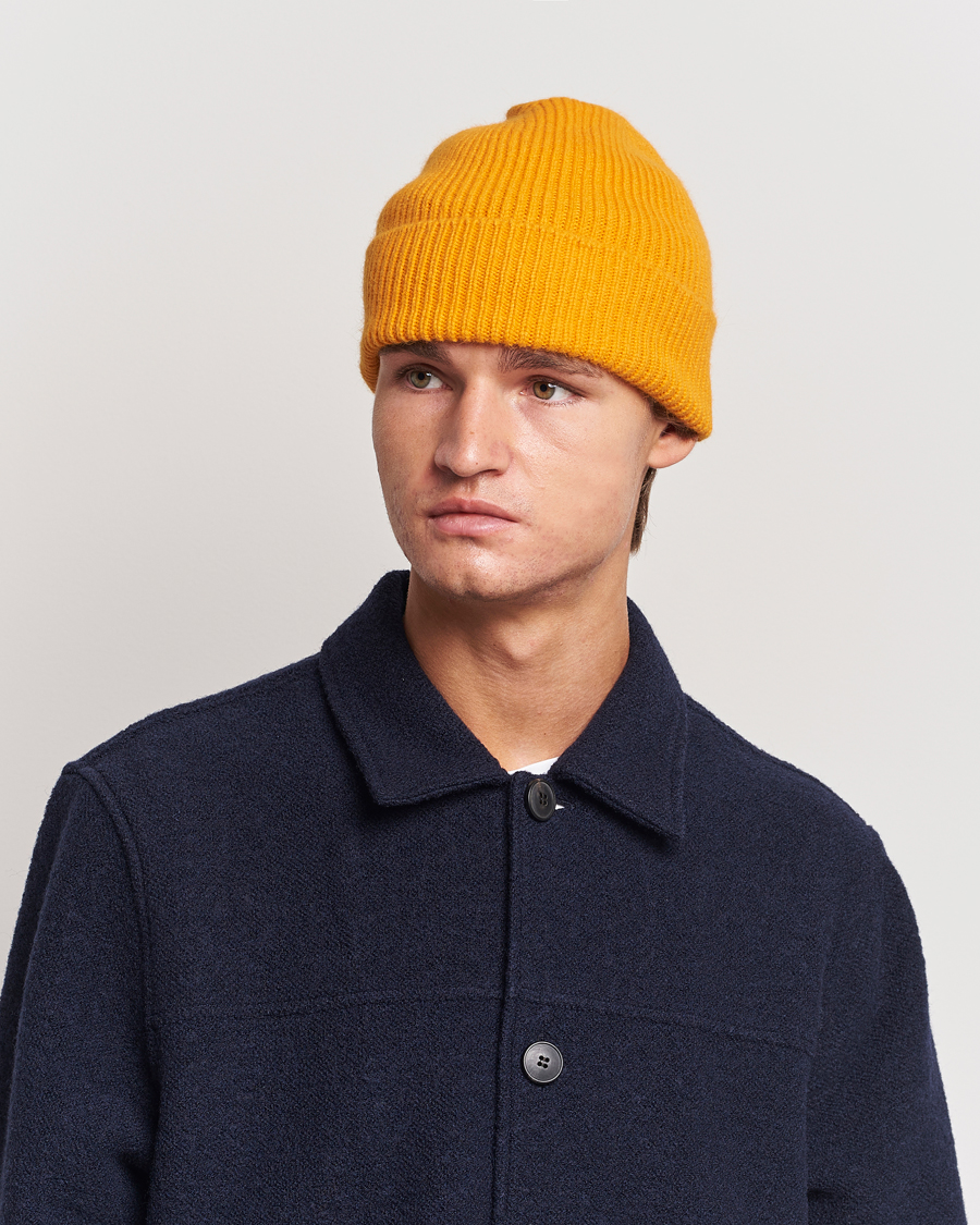 Le Bonnet Lambswool/Caregora Beanie Orange Peel
