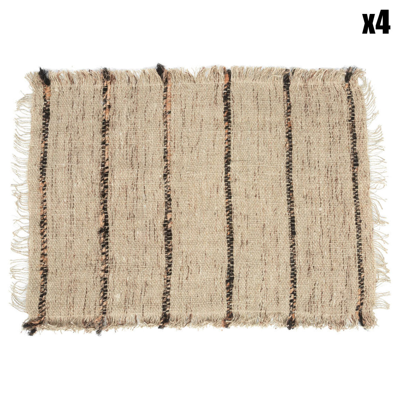 Bazar Bizar 4 Sets de table Oh My Gee beige/noir - 50x35 cm