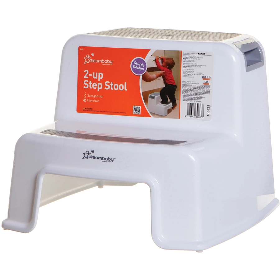 Dreambaby®Tritthocker mit Stufen in weißgrau