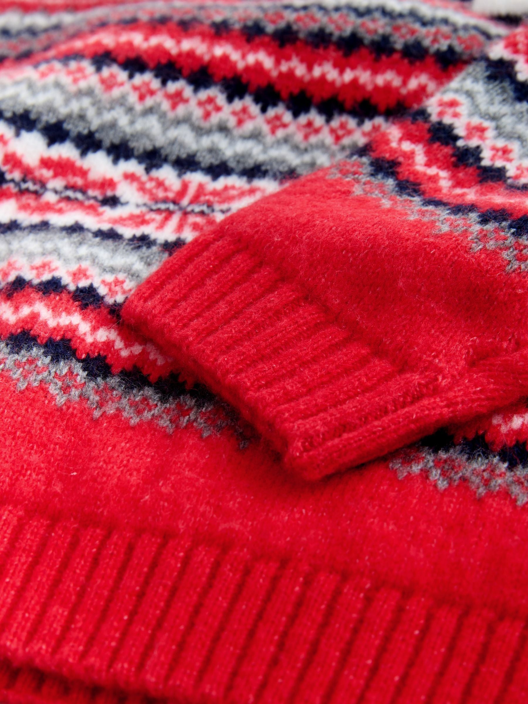 Rood met fairislemotief - Matching Family Christmas Jumper (3mths-16yrs)