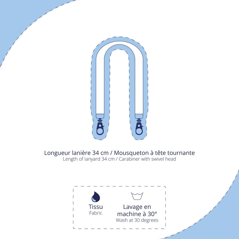 Petite Lanière Amovible Lin Argenté