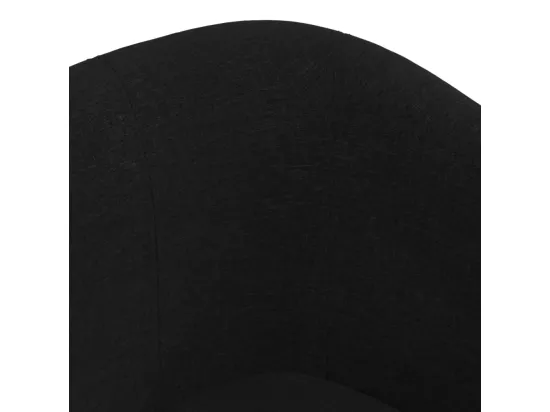 Chaise cabriolet avec repose-pied noir tissu