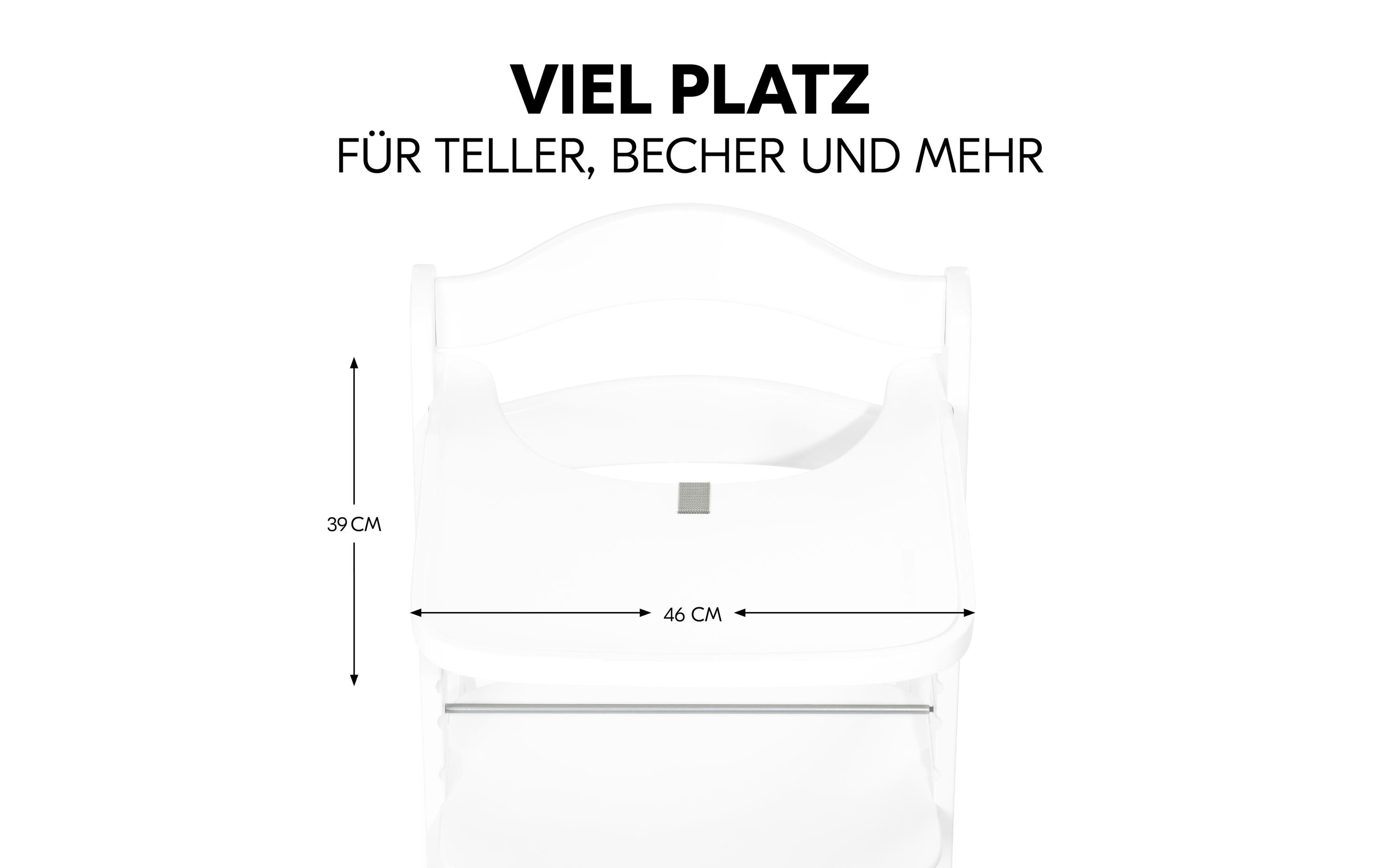 Essbrett Alpha Wooden WeissPraktischer und nachhaltiger Tisch für den Alpha+