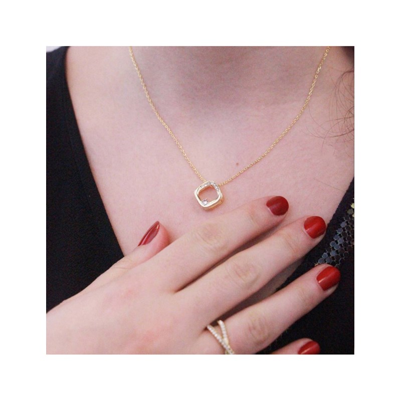 Pendentifs Adelise - Doré et Cristal