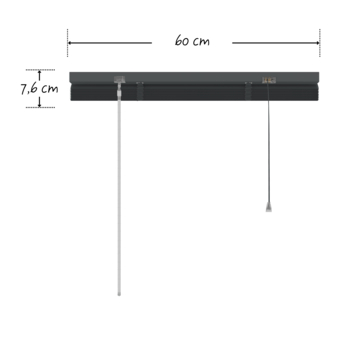 KARWEI aluminium jaloezie 25 mm antraciet (kleurnr. 226) 60x130 cm (bxh)