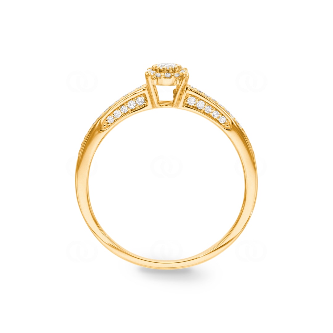 0.26 Karat Diamanten Verlobungsring 750/18 K Gelbgold