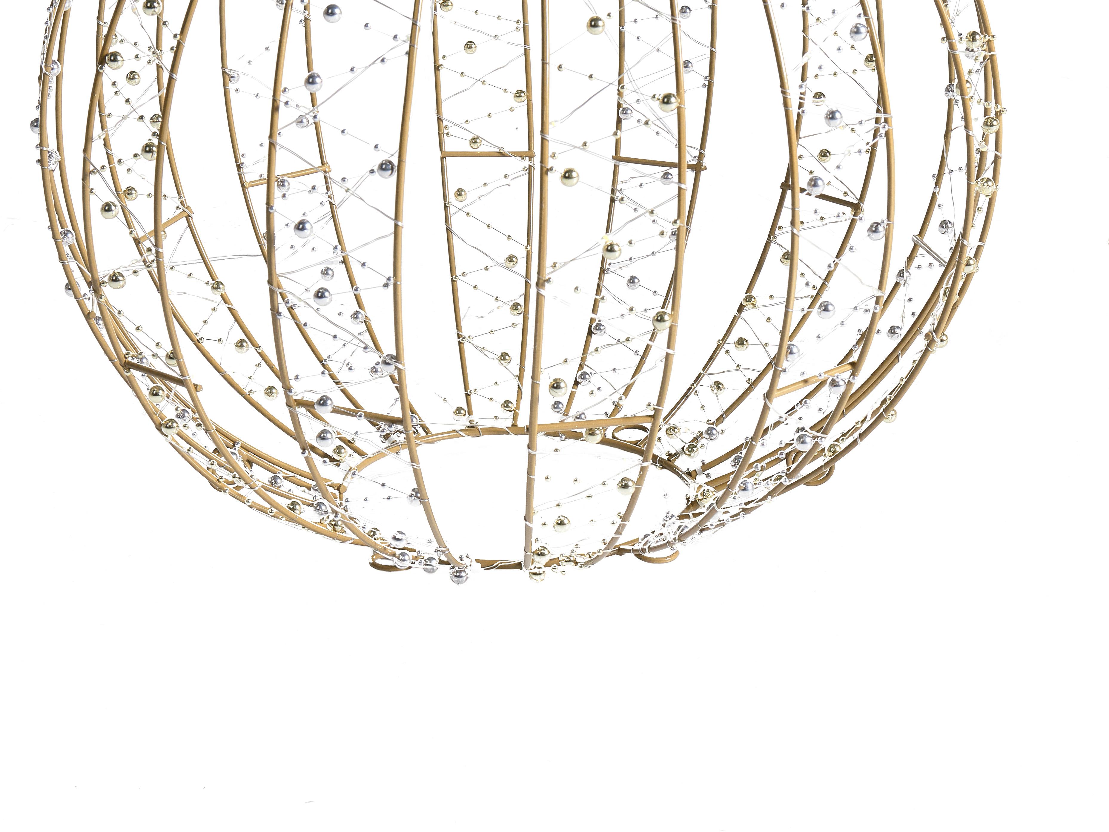 Buitendecoratie LED GAROUR Kerstbal 65/50/40 cm Goud