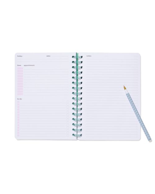 planificateur de travail avec spirale 21x15