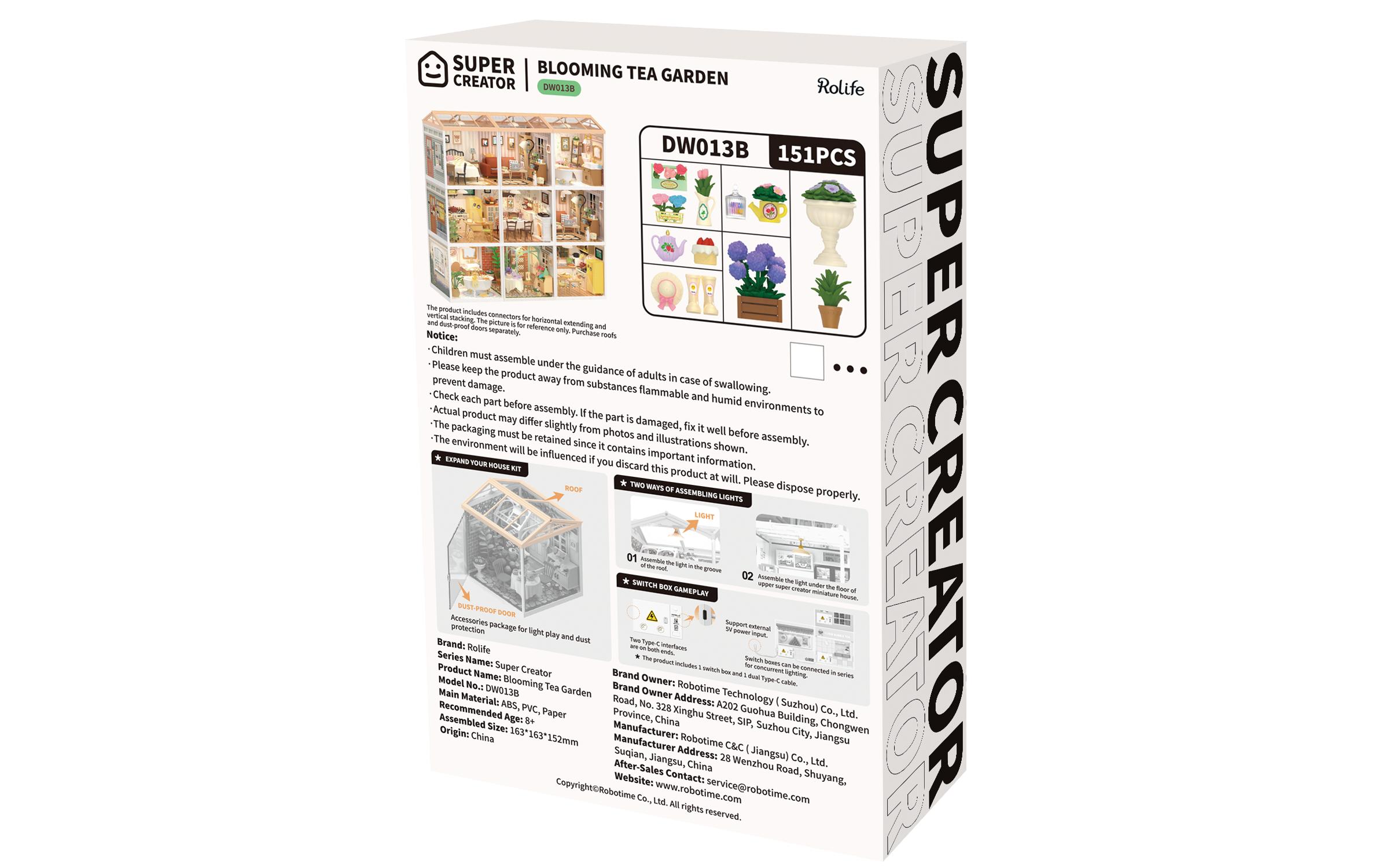 Bausatz Blooming Tea Garden3D-Puzzle aus lasergeschnittenen Holzteilen