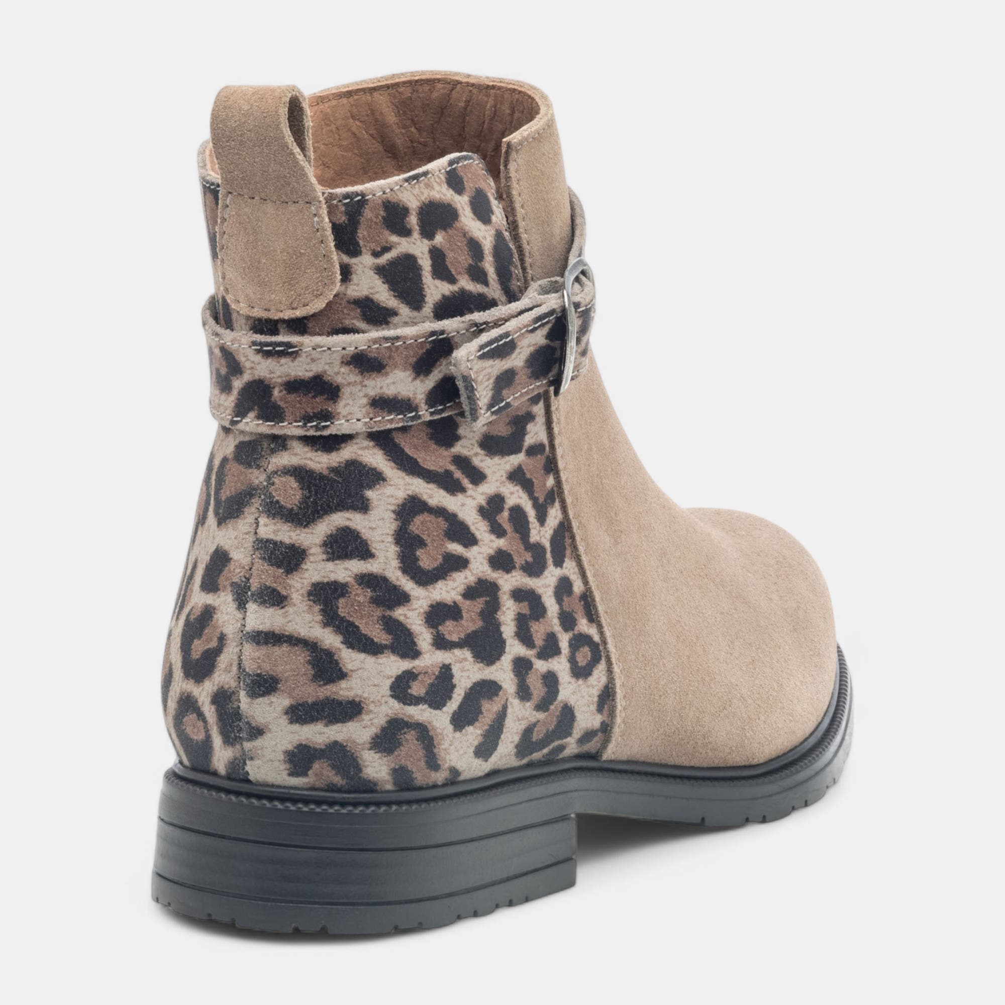 Bottines Femme en cuir beige