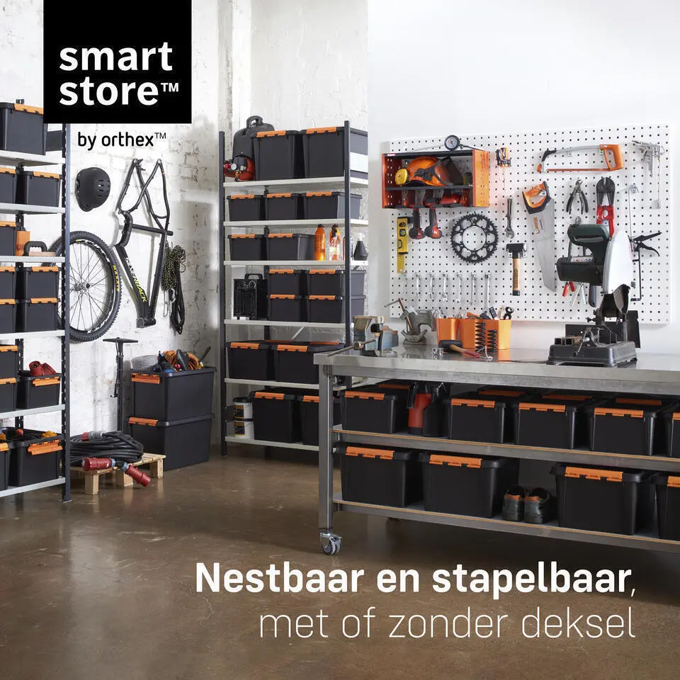 SmartStore Stevige Opbergbox 49L Set van 3 - 59x39x34cm