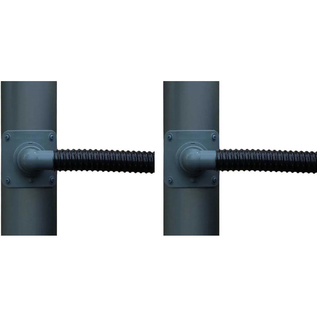 Optimo Collecteur d'eau anthracite 100 mm (lot de 2) - Circulaire