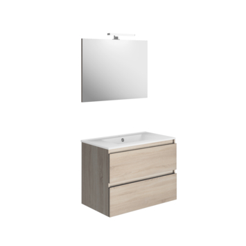 Atlantic by Allibert badmeubelset Emma 80 cm 2 lades hout