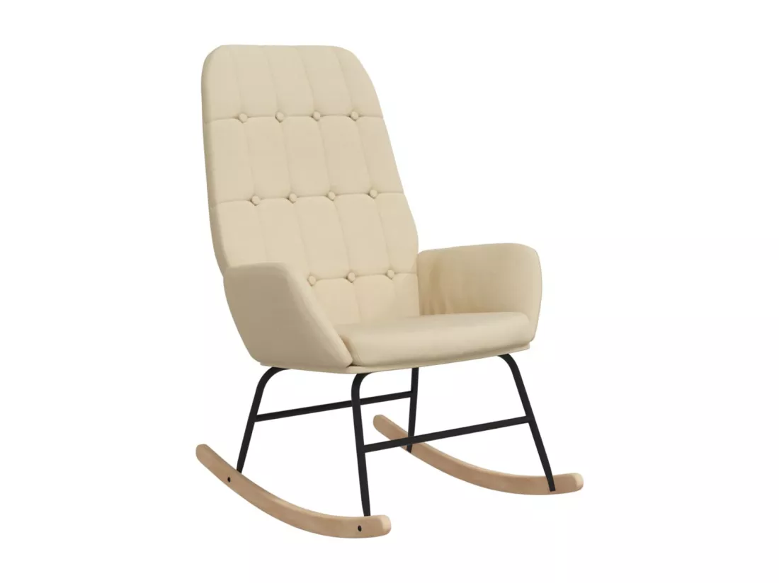 Chaise à bascule Crème Tissu