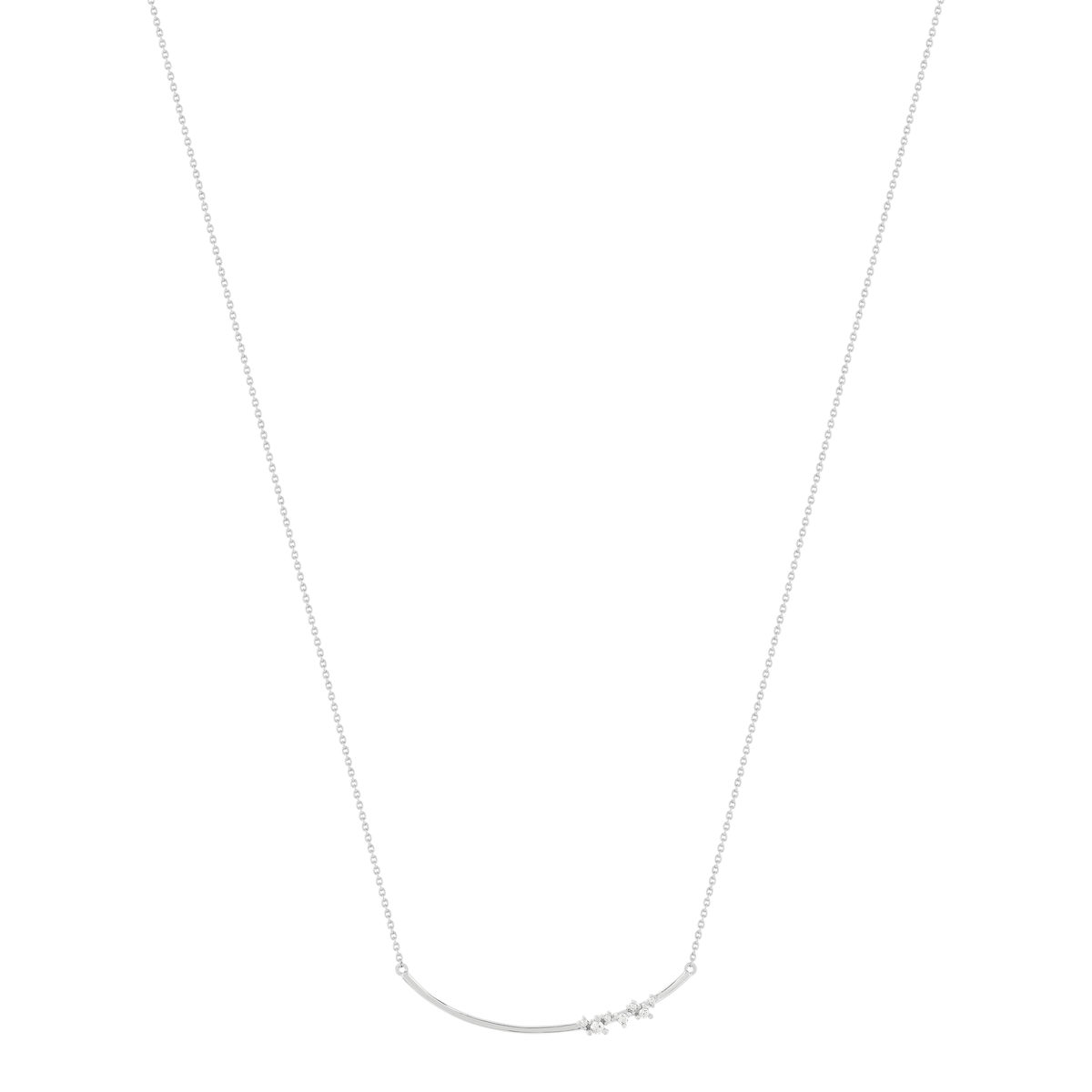 Collier argent 925 et zirconias 44cm