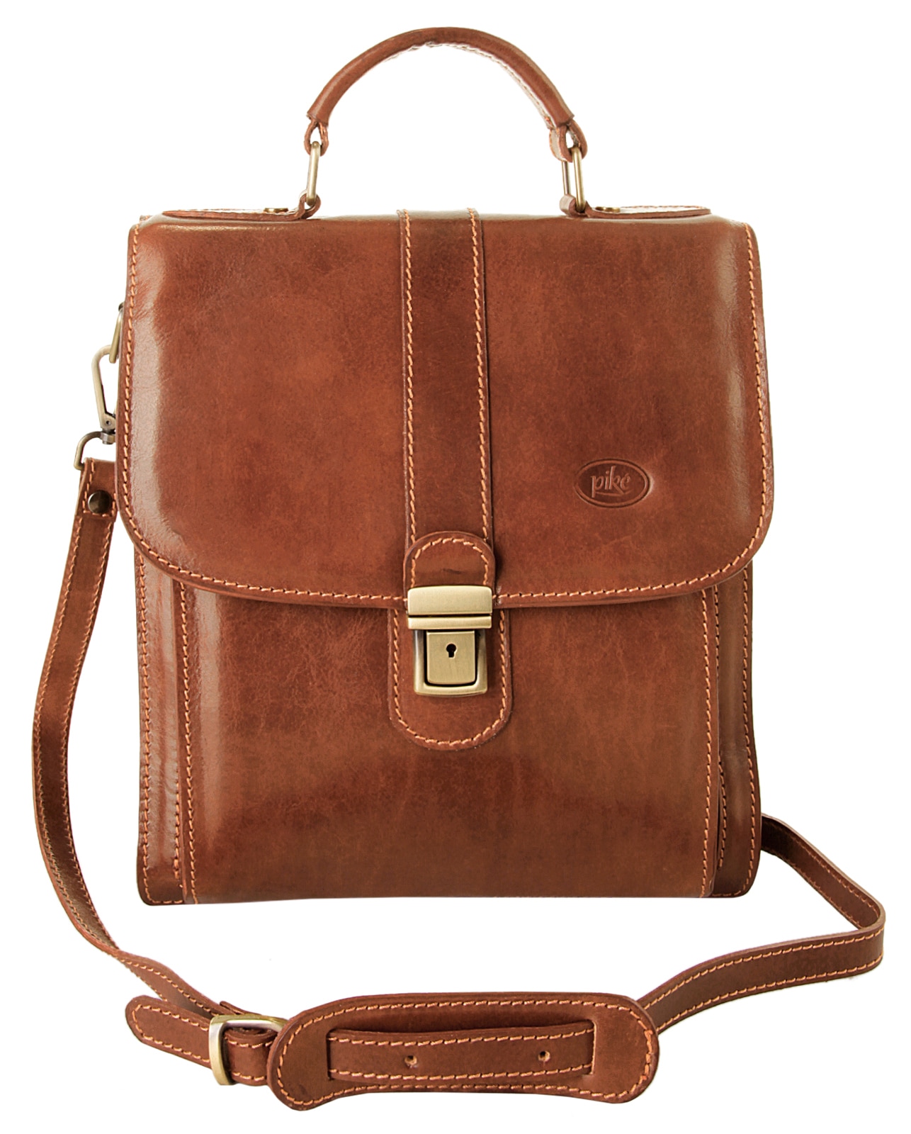 Piké Umhängetasche echt Leder, Made in Italy