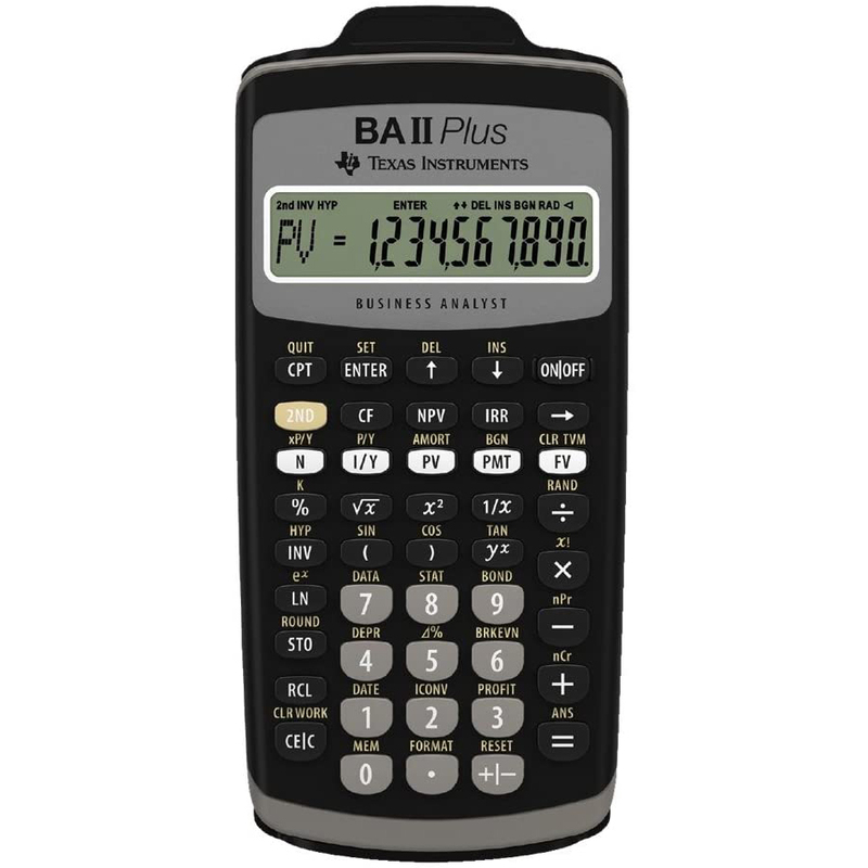 Texas Instruments Finanzrechner BA II Plus Professional, schwarz