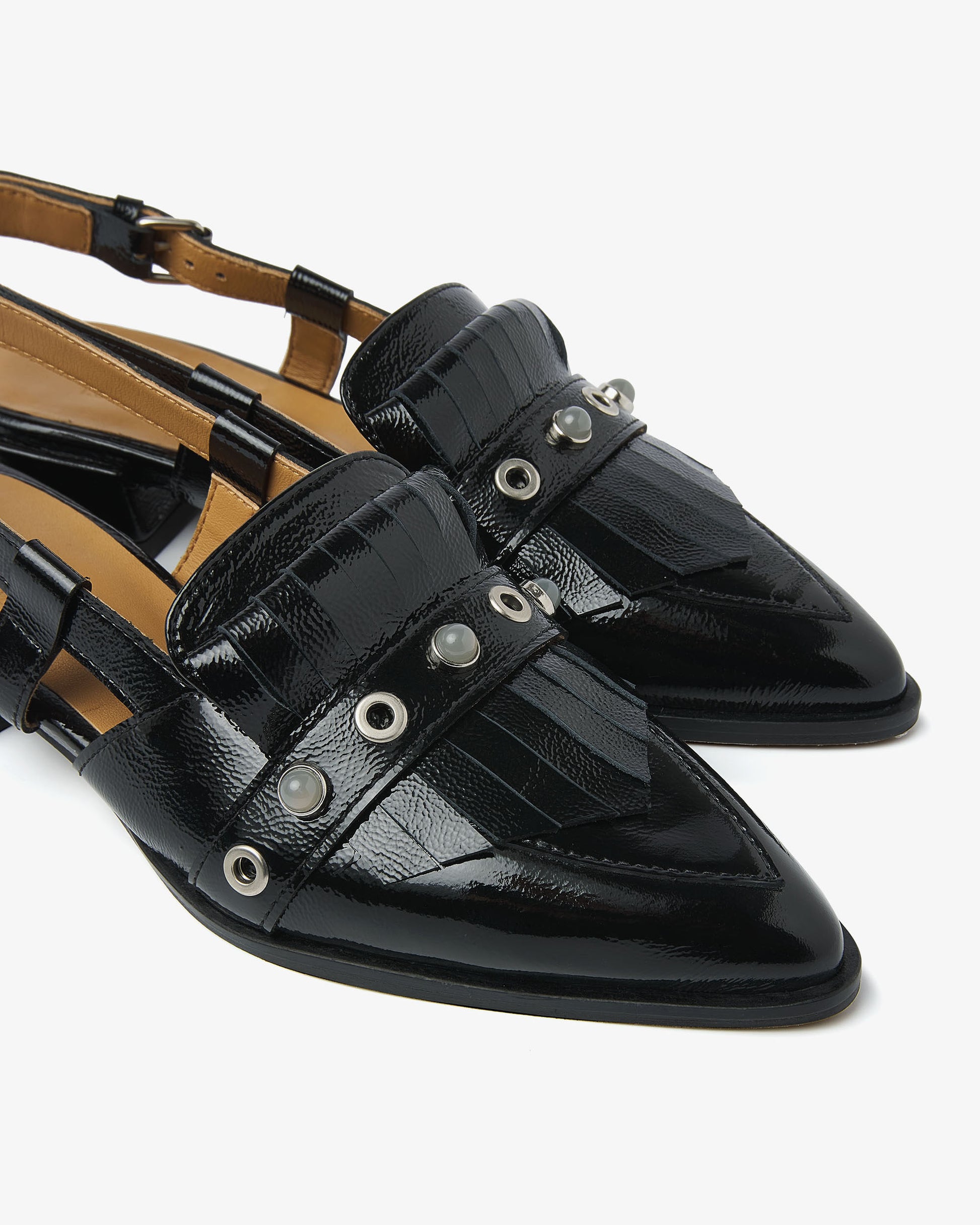 VIA VAI zwarte slingbacks Jazz Tammi