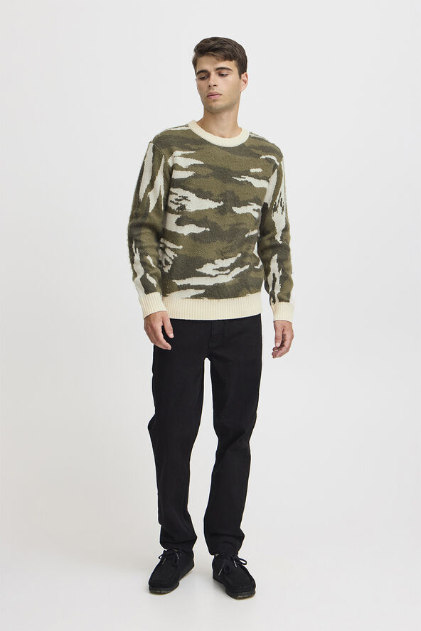 Casual Friday CFKLAES camo knit Deep depths