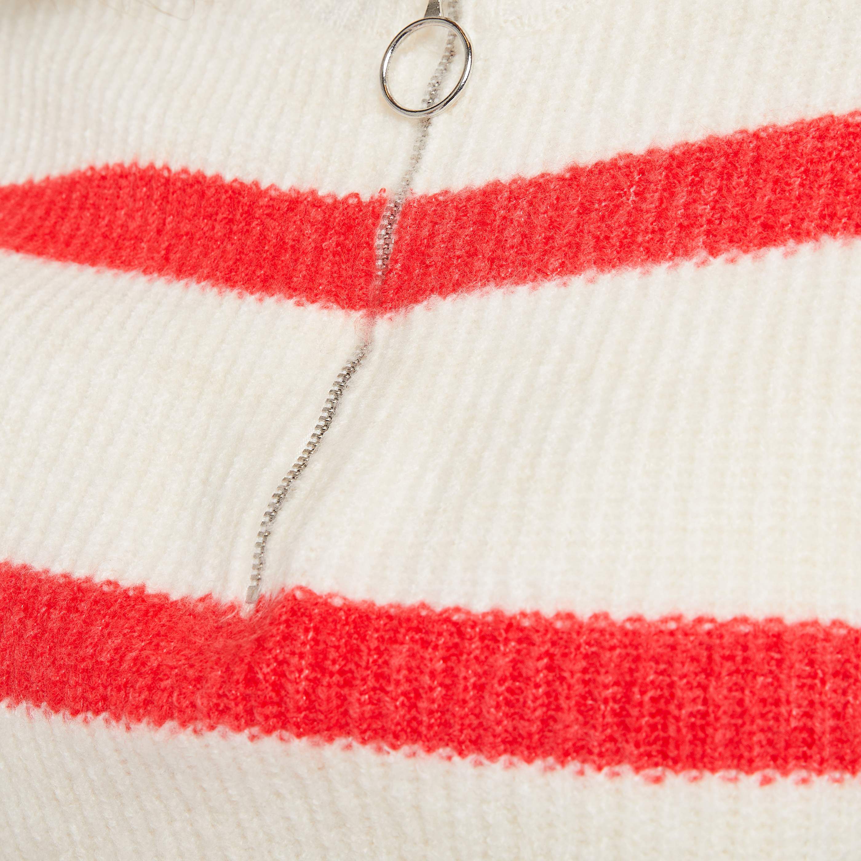 Pull rayé col camionneur femme - BLANC