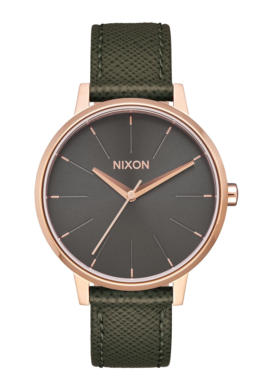 Nixon The Kensington Leather Rose Gold / Green A1082283