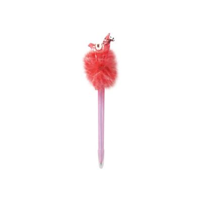 Carpentras - Stylo à bille fantaisie avec plumes - lama