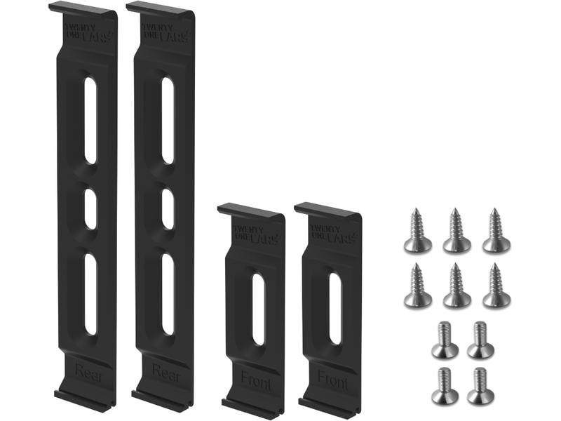 21CARS Kennzeichenhalterset Klick, Hochformat, Schwarz Klick-Kennzeichenhalter für Wechselschilder