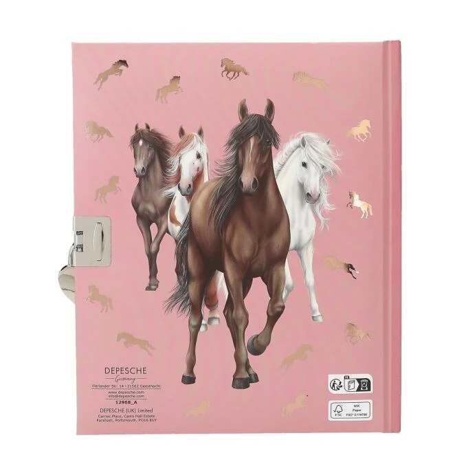 Miss Melody - Dagbog , hest m/fjer ( 0412968 )